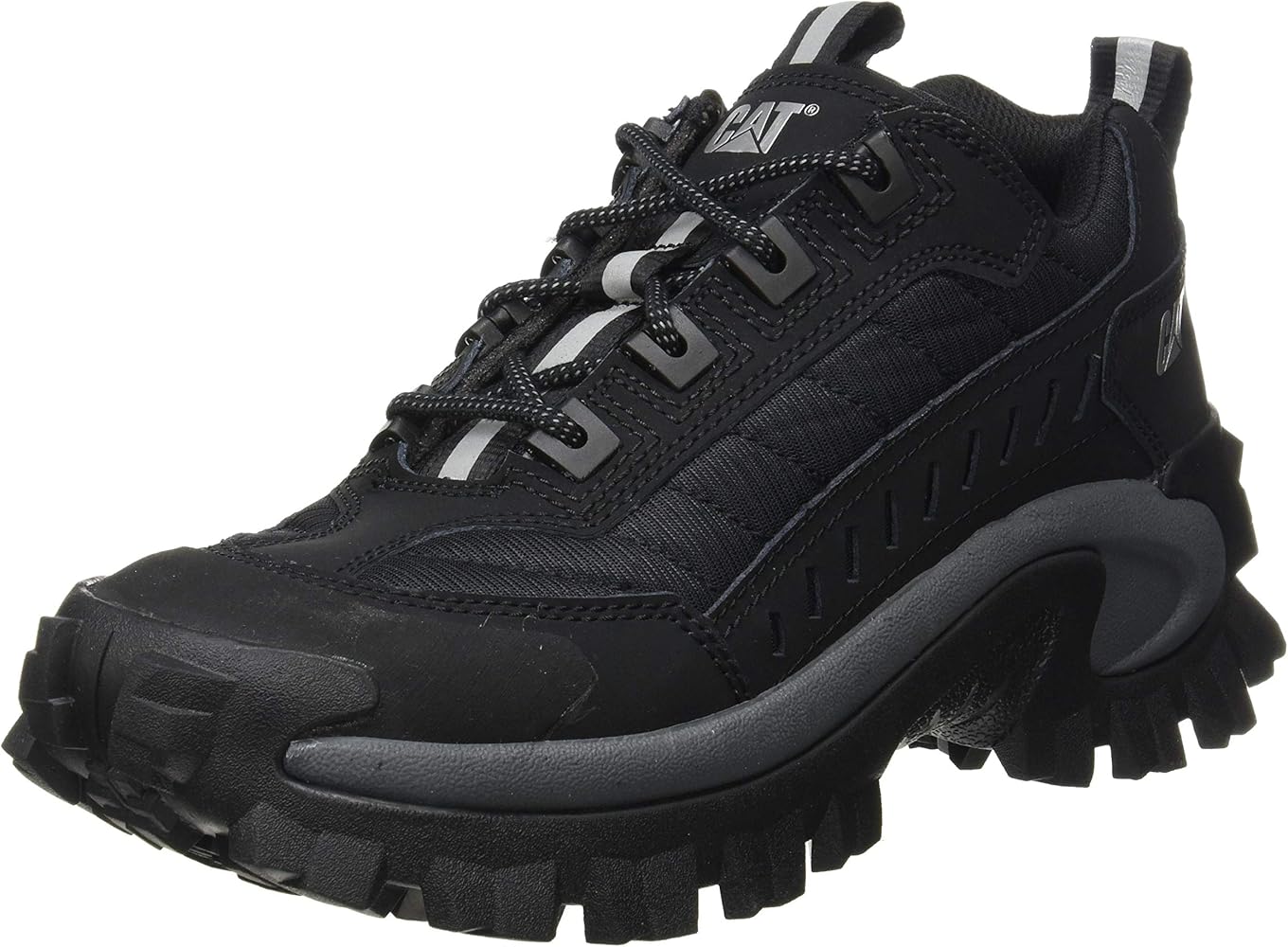 cat intruder chunky sole trainers in black