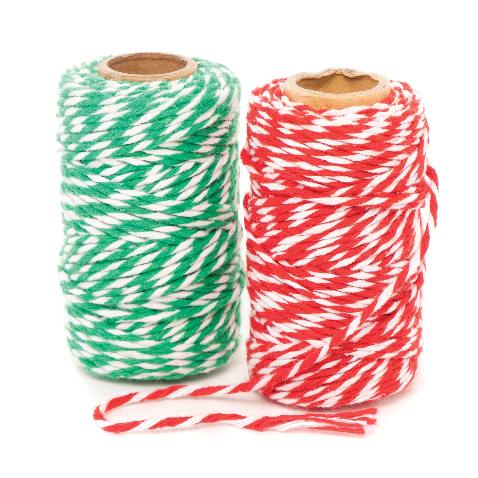 Baker Ross FE820 Christmas Twine - Pack of 2, Creative Art and Craft Supplies and Essentials for Adults and Kids to Make, Personalise and Decorate Projects