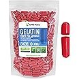 XPRS Nutra Size 0 Empty Capsules - 500 Count Empty Gelatin Capsules - Pills DIY Capsule Filling - Pure Bovine Fillable Pill Gel Caps for Do-It-Yourself Supplements (Red)