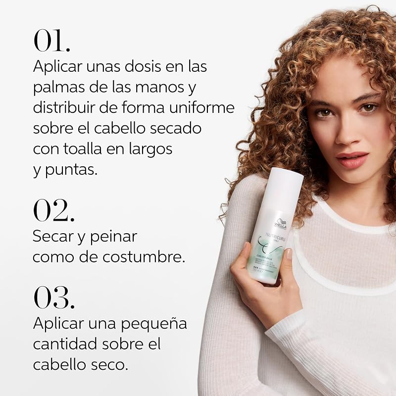 NUTRICURLS Curlixir Curl Defining Cream Sem Enxaguamento - Com Óleo de Jojoba, 150 ml