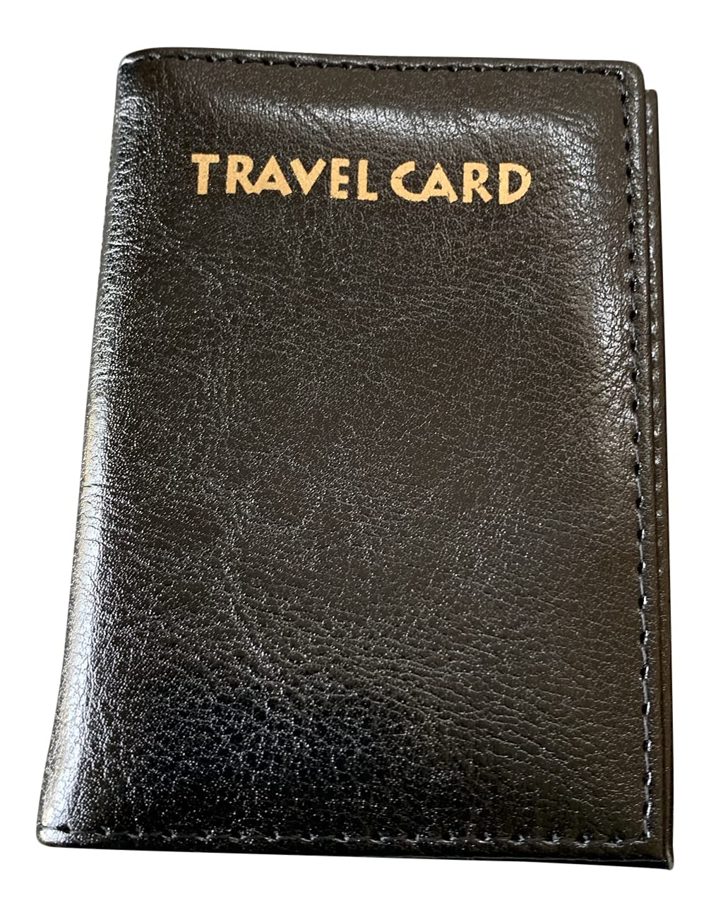 Lorenz Leather Effect Grained PU Travel Id Pass Card Holder with Rear Id Window - Black