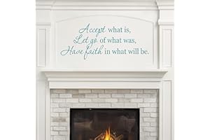 VINYL QUOTE ME Accept What is Let Go of What was Have Faith in What Will Be Wall Decal | Inspirational Wall Decor | Motivational Wall Decals | Teal