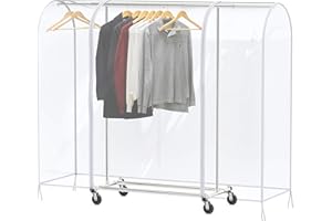 Simple Houseware Clear 183 cm Clothes Rack Cover, Dustproof and Waterproof, PEVA