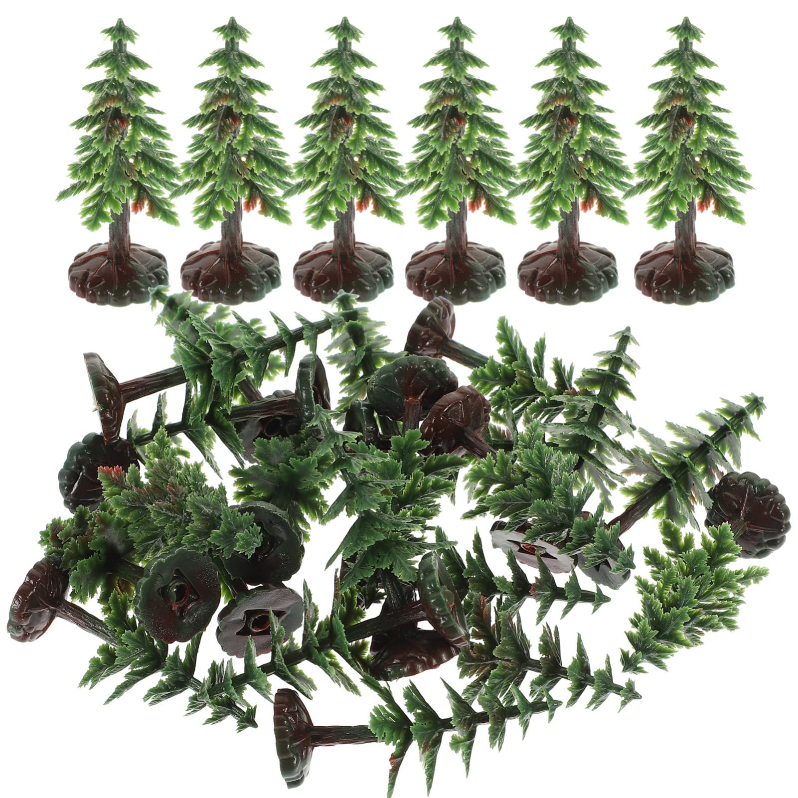 JOINPAYA 20pcs Miniature Christmas Tree Ornaments Realistic Fake Tree Decor for Tabletop Sand Table and Garden Decoration for Holiday Displays