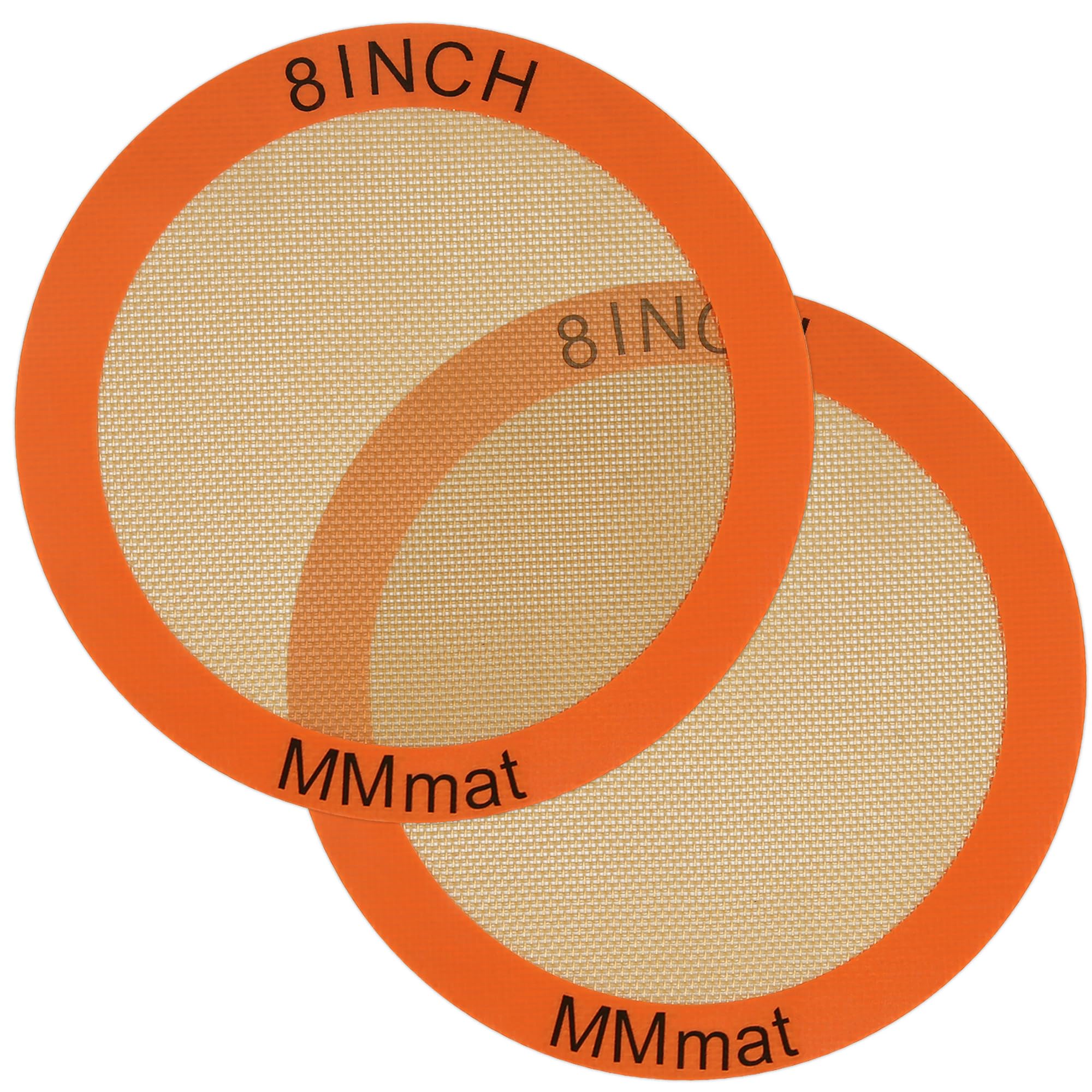 Photo 1 of MMmat Silicone Baking Mats Set of 2 Round Non-Stick Reusable Air Fryer Linner - Best German Silicone - 8 inch