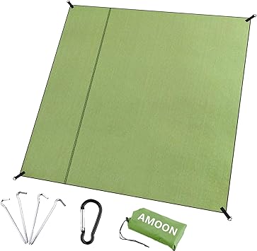 Amazon グランドシート 防水 コンパクト 0x0 レジャーシート Amoon 両面防水 3way可能 多機能 テントシート キャンプマット タープ天幕 折り畳み 2 6人用 ピクニック 運動会 花見 花火大会 防災 収納袋 ペグ付き Amoon スポーツ アウトドア