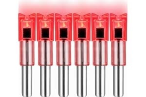 KEAUP 6 PCS Crossbow Lighted Nock with ON/Off Switch for .300/7.62mm Inside Diameter Led Nocks Arrow nocks for Archery Hunting