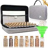SMUJU 【80 Slots】 Seed Storage Organizer, Sturdy Seed Organizer Storage Box with Dual Zipper Bag and 84Pcs Label Stickers, Glass Seed Storage Container for Flower Vegetable Plants Garden Seeds Saving