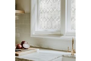 Artscape Old English | Privacy Window Film with Textured Leaded Glass Pattern | Non-Adhesive & UV Protection | Easy to Apply & Removable | 24 x 36 Inches | Made in USA