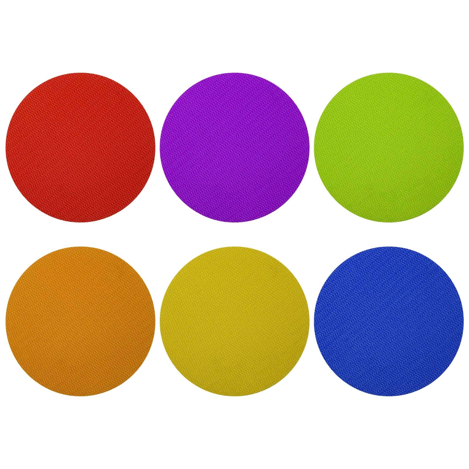 OTOTEC 60pcs 4 Inch Round Spot Sit Markers Nylon Circles Carpet Floor Marking Magic Sticker Mixed Colours for Students Preschool Kids