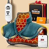 Graphene-Infused Instant Heating Pad with 3M Thinsulate, Ergonomic Weighted Heating Pad for Neck and Shoulders and Back, Heated Neck Wrap w/ 6 Heat Options 4 Auto Timer, Christmas Gifts for Women Men