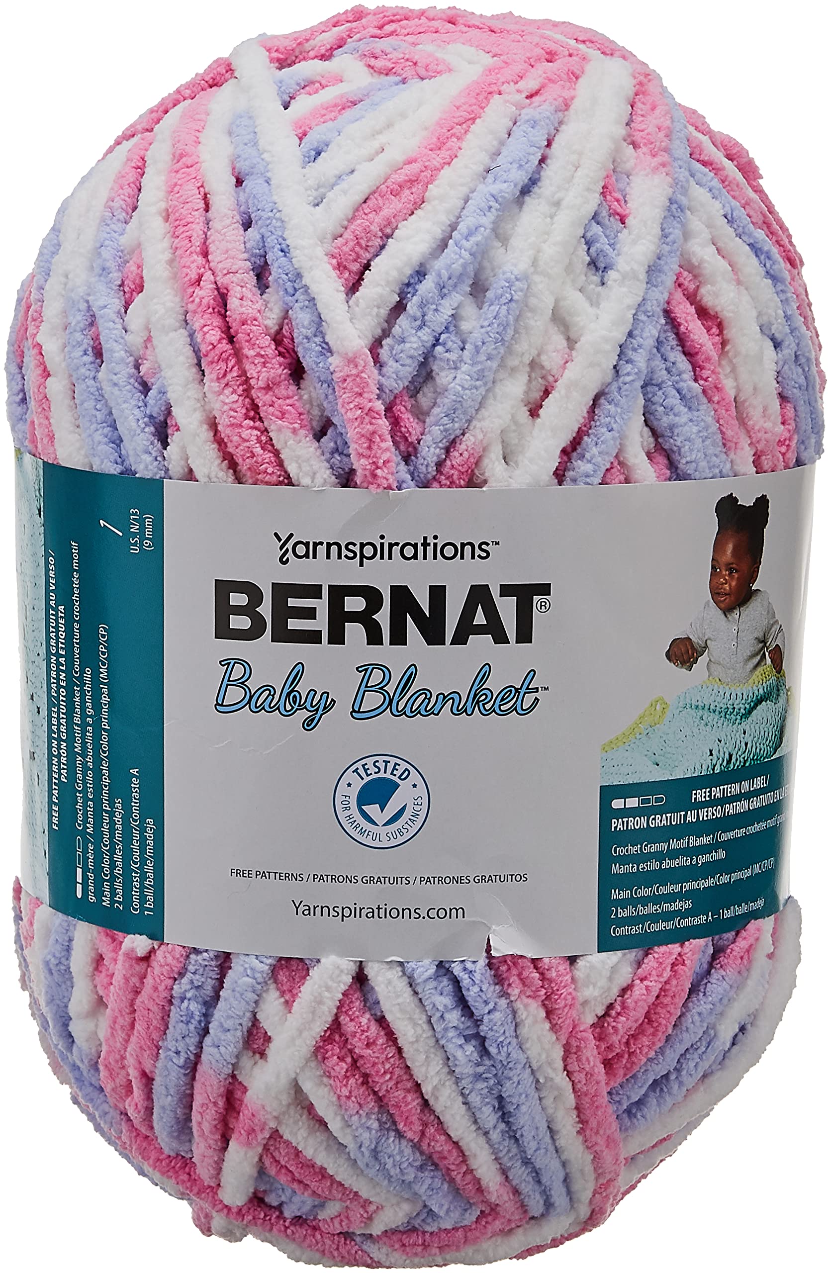Bernat Baby Blanket 300g - Pink/Blue Ombre, 16110404305