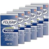 Super Poligrip Extra Strength Denture Adhesive Powder, Denture Powder for Dentures - 1.6 Ounces (Pack of 6)