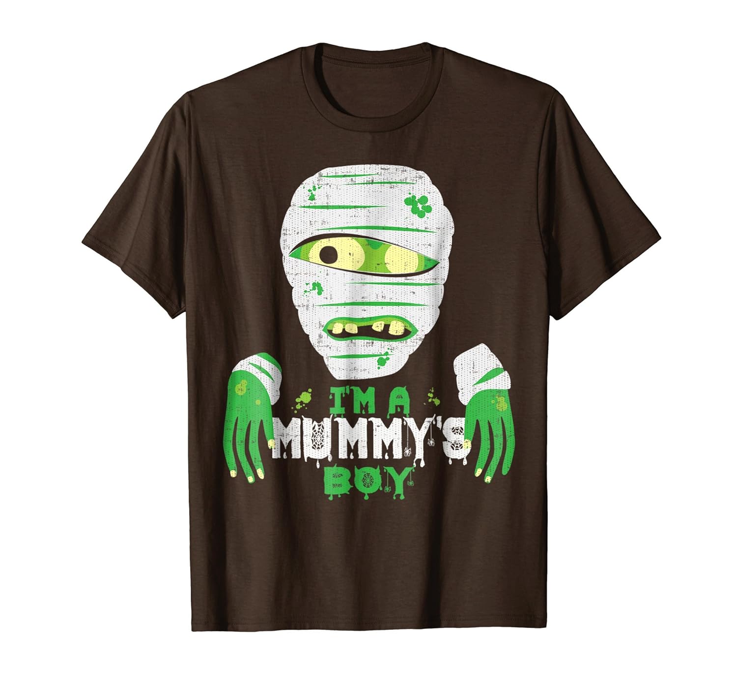 Creepy I Am A Mummys Boy Halloween T Shirt For Kids-Rose