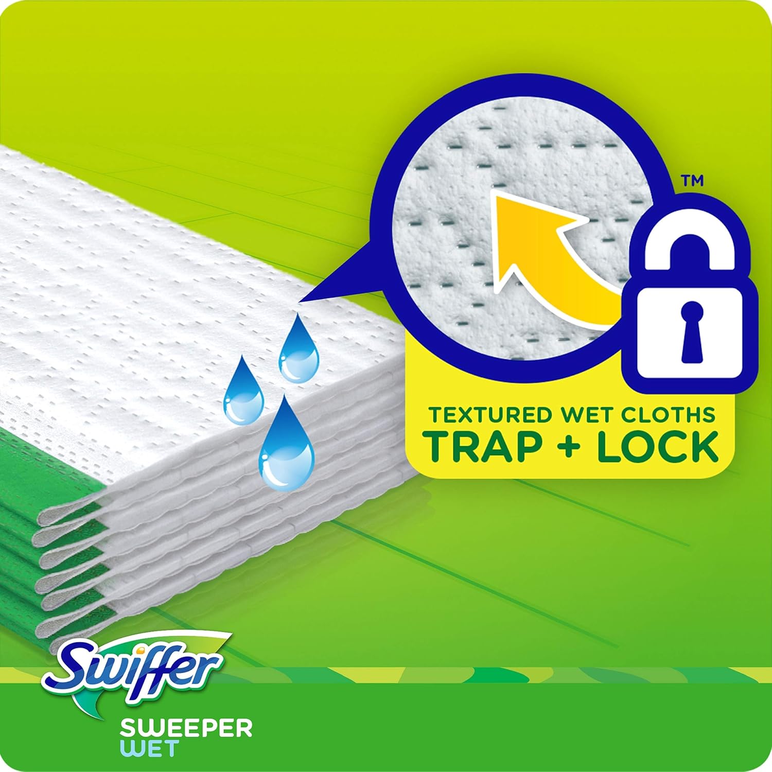 Swiffer Sweeper Wet Mopping Pad Refills for Floor Mop with Febreze Lavender Scent 12 Count (packaging may vary): Health & Personal Care