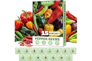 15 Sweet & Hot Peppers Seeds Variety Pack Jalapeño, Serrano, Cayenne, Bell, Habanero, Cubanelle, Big Red & More Hot & Sweet H