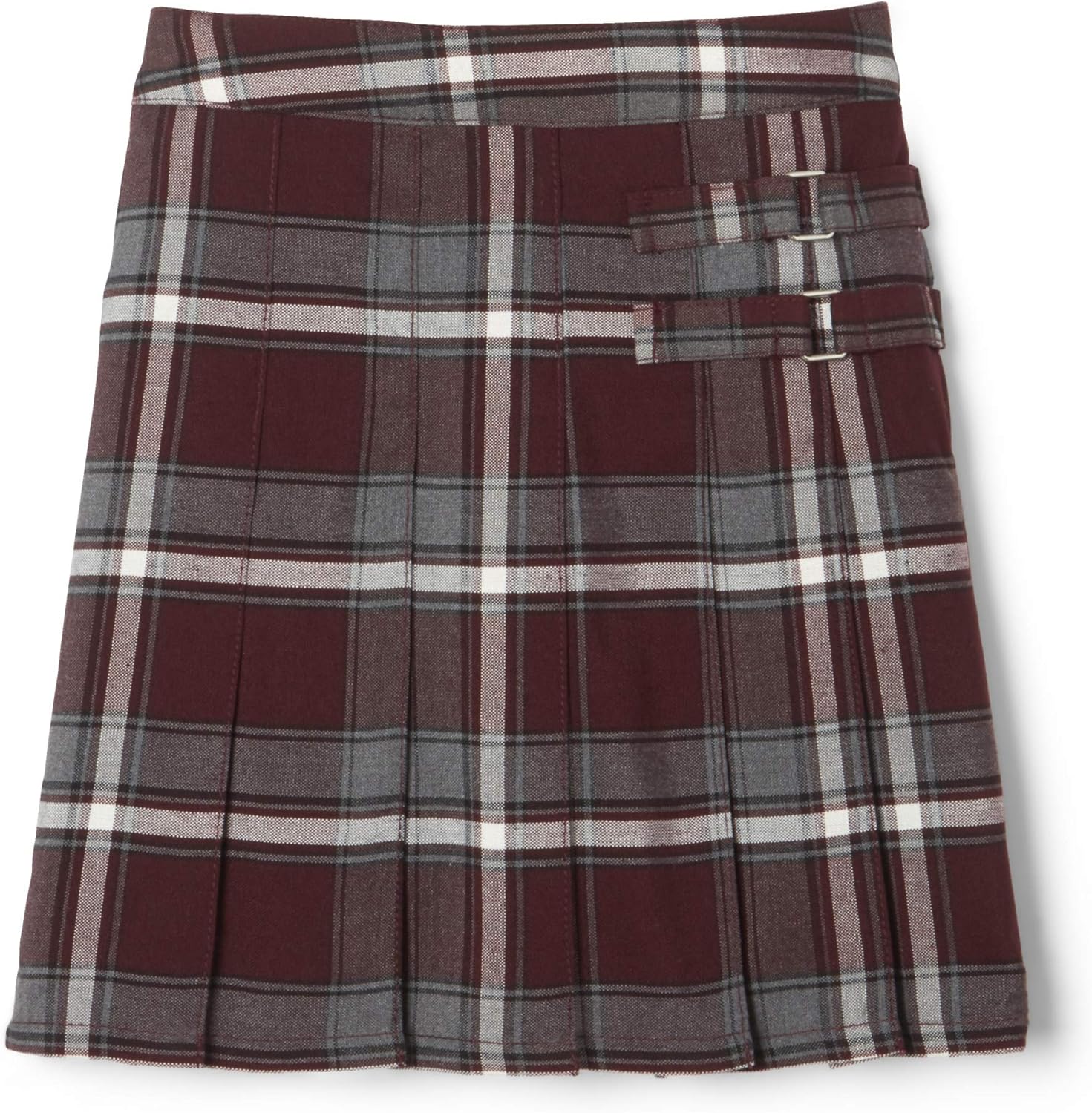 French Toast Girls' Plaid Two-Tab Scooter Skirt: Clothing