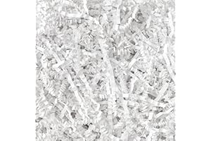 OHUIMRT 5 oz Crinkle Cut Paper Shred Filler, Gift Box Basket Filling Grass Cushion Stuffing for Wedding, Birthday Gift Decoration (White)