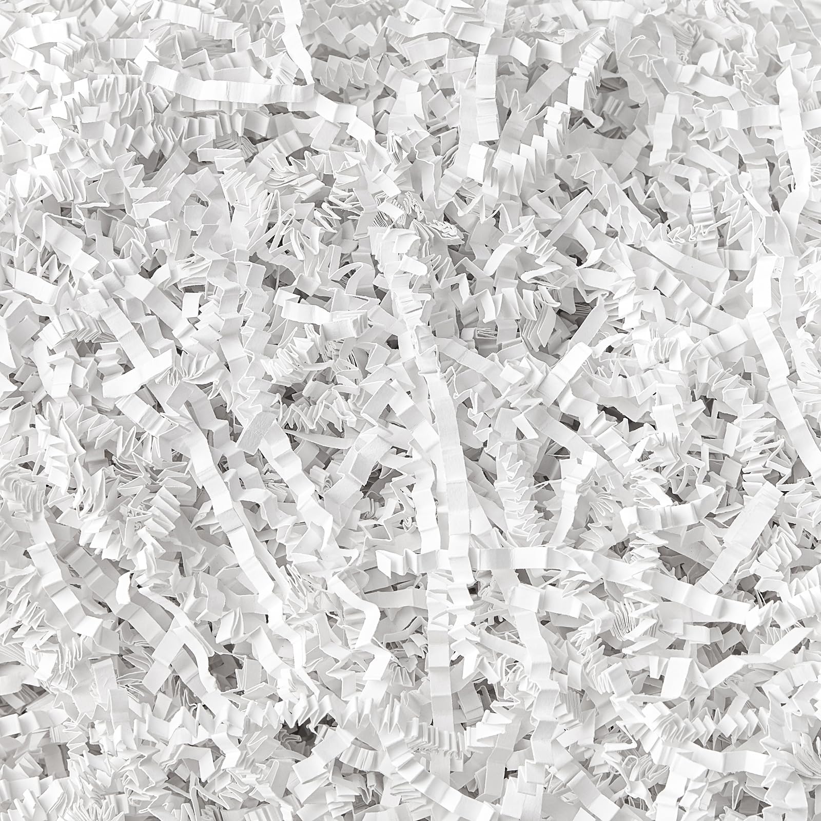 Photo 1 of 5 oz Crinkle Cut Paper Shred Filler, Gift Box Basket Filling Grass Cushion Stuffing for Wedding, Birthday Gift Decoration (White)