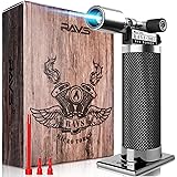 ravs Butane Torch, Refillable Kitchen Torch Lighter with Safety Lock and Adjustable Flame, Creme Brulee Kitchen Food Torch fo