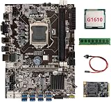 Zunedhys B75 USB BTC Mining Motherboard LGA1155 G1610 CPU 4GB RAM 128G SSD view 1