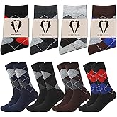 Glitopper 8 Pairs Groomsman Gifts for Men Groom Socks Set Funny Groomsmen Proposal Gifts Novelty Bride Bestman Socks Engaged Wedding Favor Bachelor Party Supplies