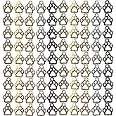 NSBELL 200PCS Animal Cat Dog Paw Charms Alloy Paw Print Charms Beads Animal Footprint Charm Pendant Jewelry Findings for Jewelry Necklace Bracelet Making Supplies