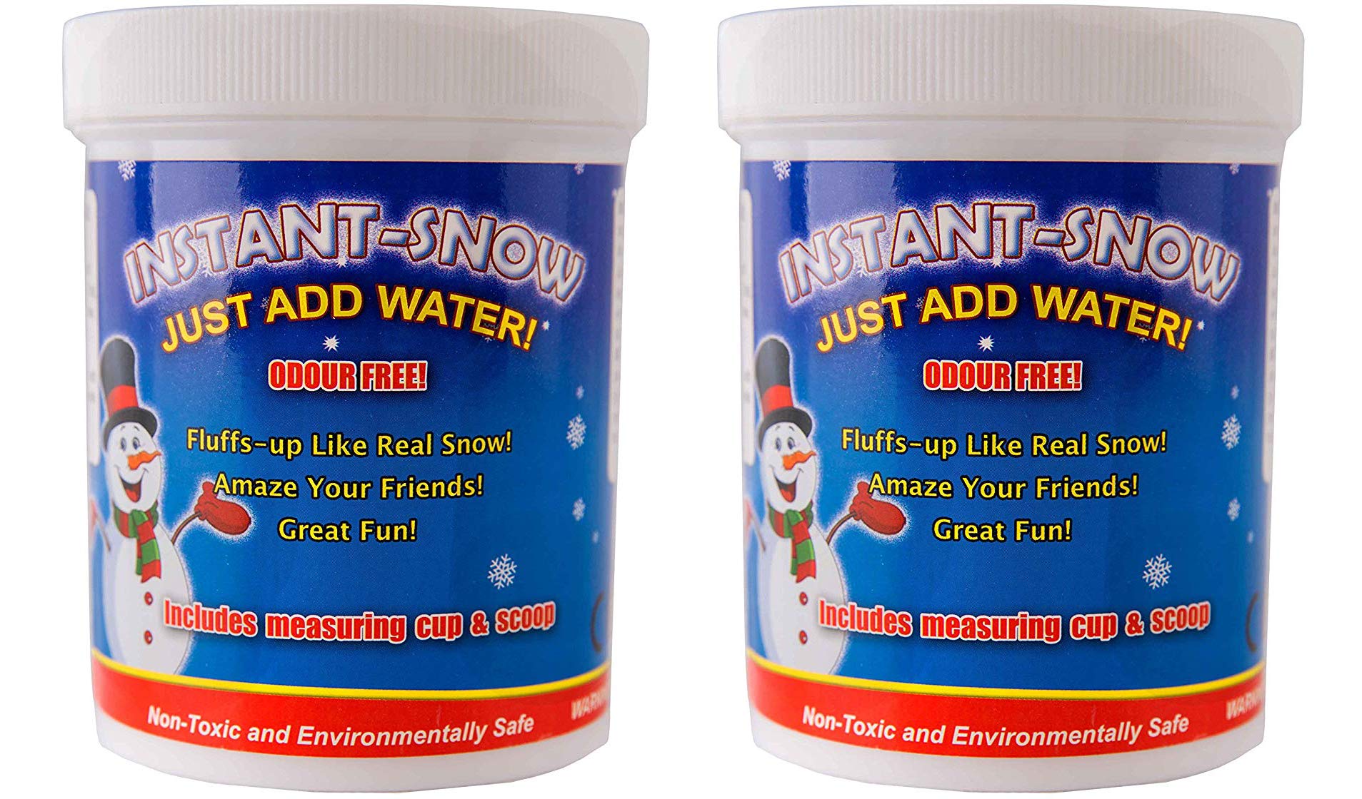 Playlearn 2 Packs 125g Insta Snow Powder - Instant Magic Snow Fake Party Decoration Just Add Water