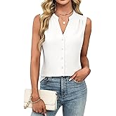 Blooming Jelly Womens Summer Button Down Tank Tops Work Dressy Casual Blouses Pleated Sleeveless Trendy Shirts 2025