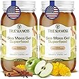 TrueSeaMoss Sea Moss Gel – Made in USA – Wildcrafted Seamoss, Fresh Fruits & Sea Vegetables – Apple/Cinnamon, Pack of 2 (Labels May Vary)