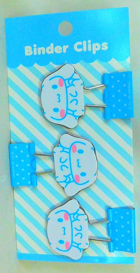 Amazon サンリオ シナモンロール ダブルクリップ シナモンロール 3p クリップ 文房具 シナモン ホワイト グッズ クリップ リング 文房具 オフィス用品