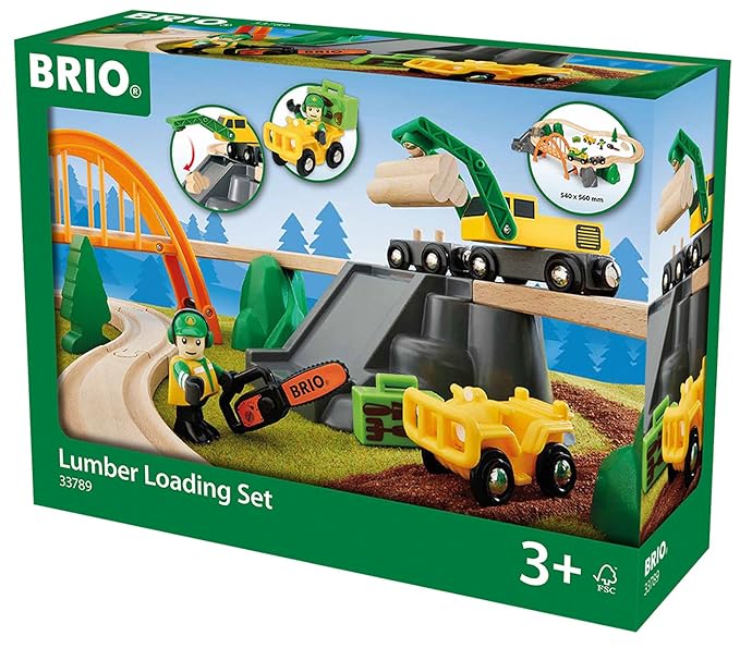 BRIO World 33789 - Bahn Waldarbeiter Set, bunt