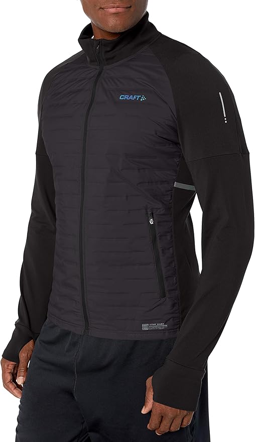 Craft Men's Subz Quilted Padded Reflective Cold Weather Running Jacket