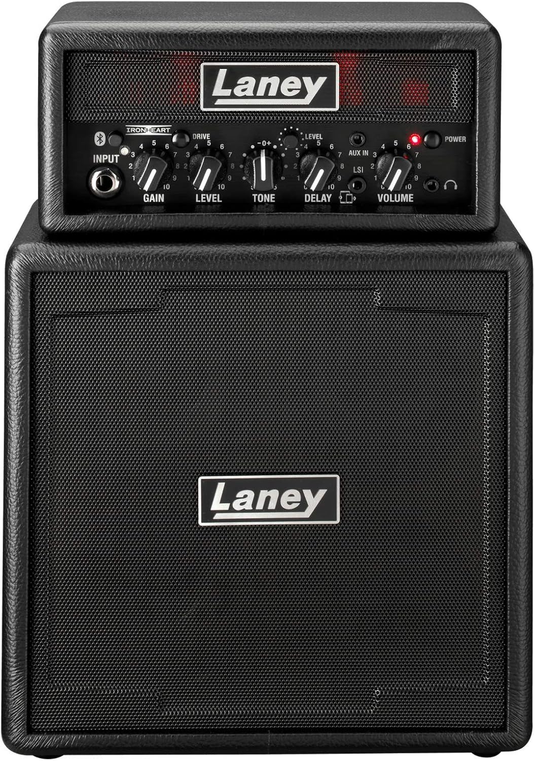 Laney MINISTACK-B Bluetooth Guitar Amp, Portable 6W Battery Powered Mini Stack, 4 Speakers, Clean/Drive, Delay - Image 3