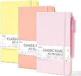 feela A5 Notebooks Multipack 3 Pack Ruled Lined 128 Pages 21x13cm