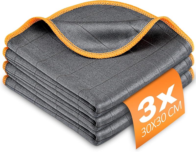 Airlab 3X Magic Glass Cleaning Cloth 400GSM 30x30cm Carbon Microfiber
