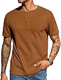 COOFANDY Men's Vintage Henley Short Sleeve T-Shirts