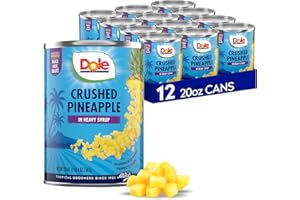 Dole Canned Fruit, Crushed Pineapple in Heavy Syrup, Gluten Free, Pantry Staples, 20 Oz, 12 Count, Packaging May Vary