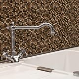 WALPLUS 15cm Metallic Brown Marble Mosaic Tile Stickers Pack of 24 view 2