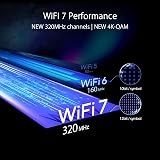 ASUS RT-BE96U BE19000 WiFi 7 Router Tri-Band 6GHz 10G Ports AiMesh view 3