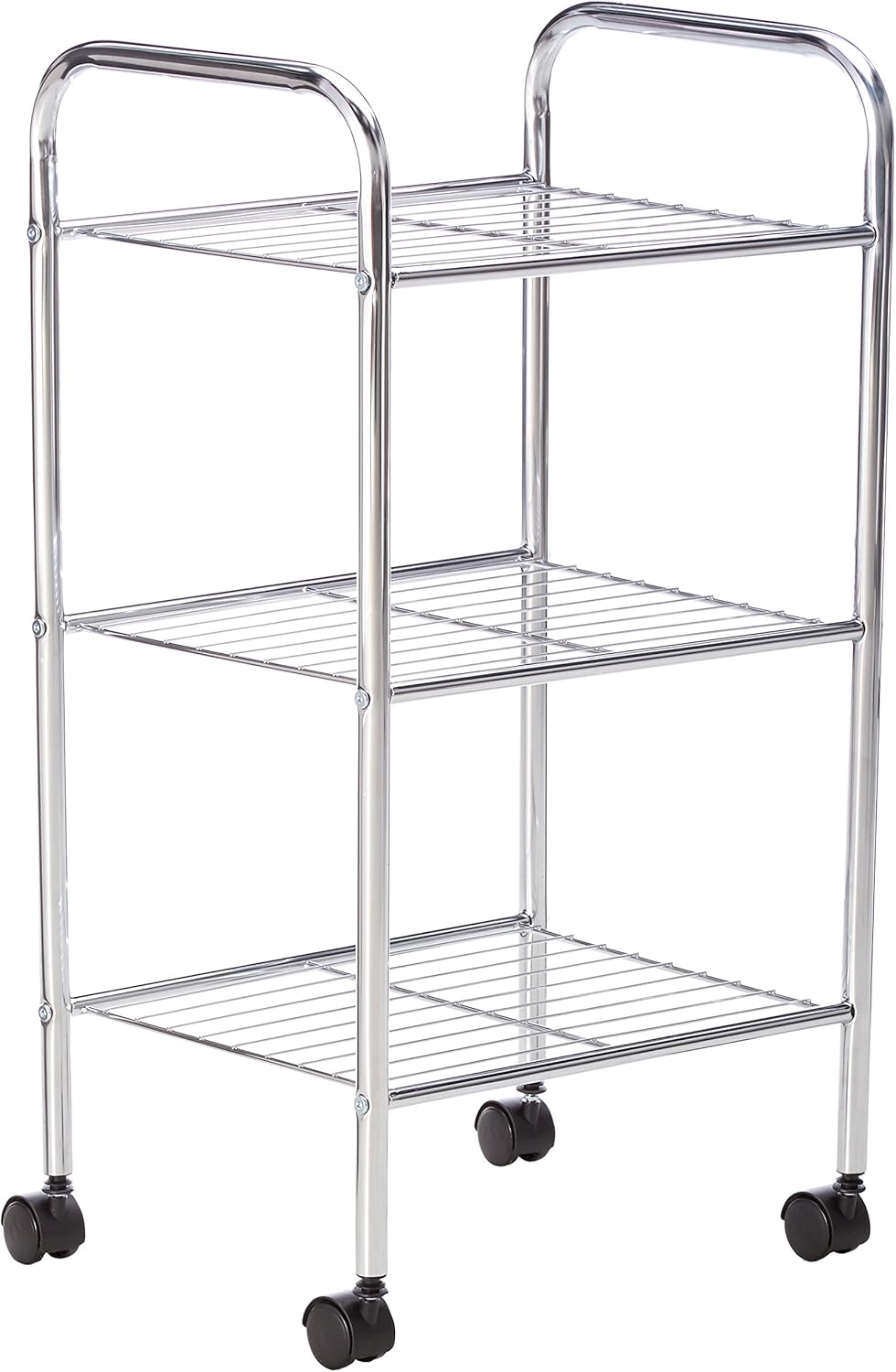 HOMEBASIX 3Tier Shelf Casters Chrome Bar & Serving Carts