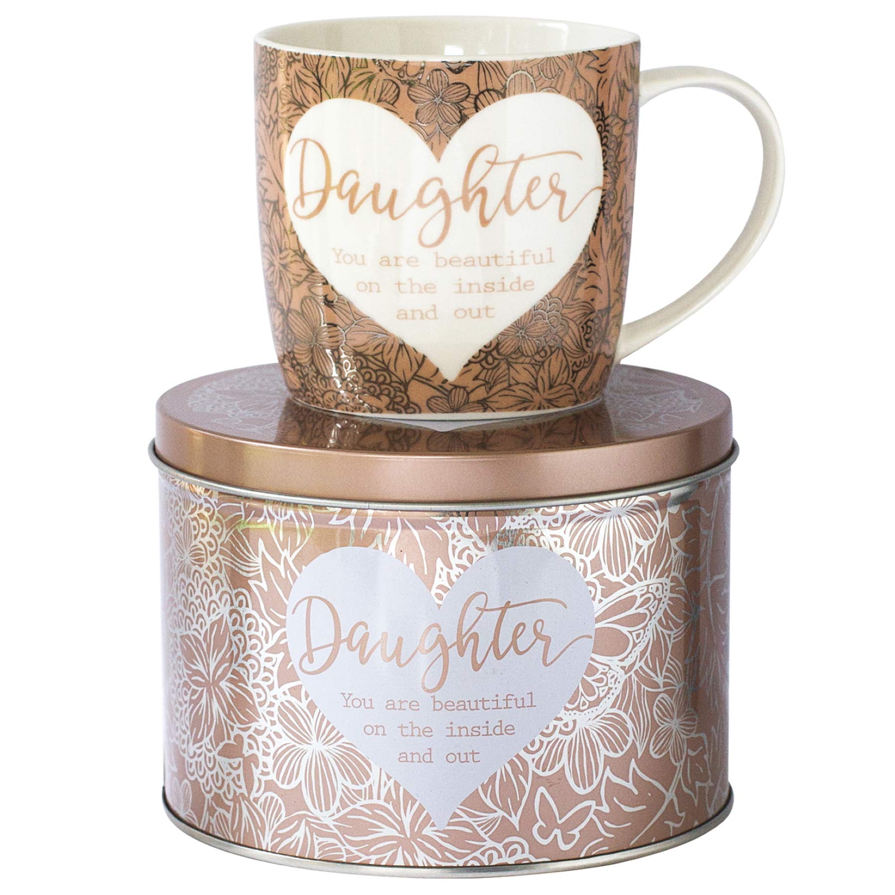 Arora Said with Sentiment Mug & Tin - Daughter, Copper, H8.2 x D8.2 x W12cm
