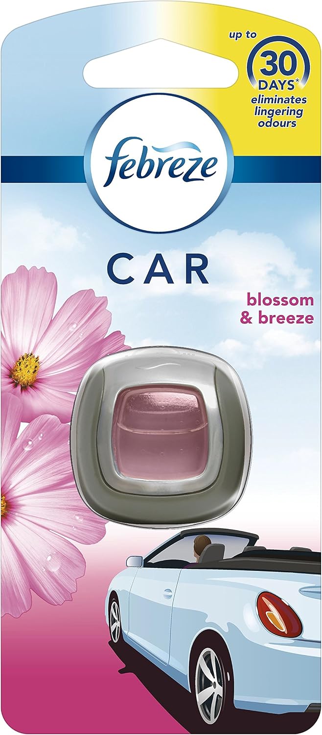 Febreze Clip-on Car Air Freshener Starter Kit Blossom and Breeze, 2 ml, 2 ml (Pack of 1)
