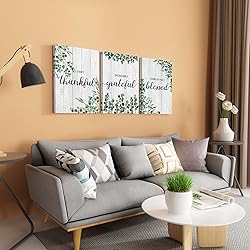 3 Pieces Blessed Sign Wall Decor - Thankful