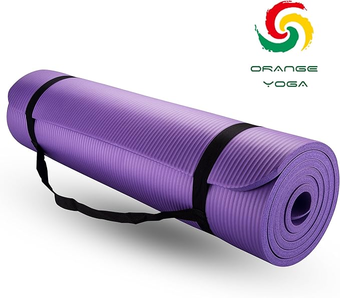 Orange Yoga Mat, 72” X 24” X 2/5” multiple use Exercise