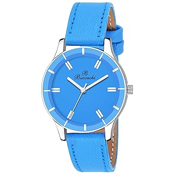 Analogue Sky-Blue Round Dial Watch for Womens (B-L1056-SKY-SKY)