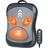 Musugy Shiatsu Back Massager with Heat : Up and Down Rolling Massage - Electric Back Massage for Pain Relief Deep Tissue - Lower-Back Massager for Office, Home