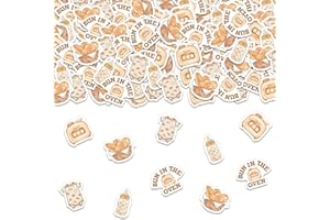 Felivid Bun in the Oven Baby Shower Decorations Bread Theme Confetti 200pcs Table Scatter for Boy or Girl Baby Shower Party D