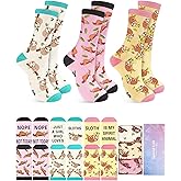 Glitopper 3 Pair Funny Sloth Socks Women Sloth Gifts for Women Novelty Animal Socks with Box for Birthday Graduation Mother's Day Gift