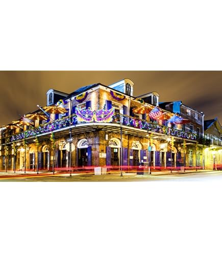 BELECO 3x2m New Orleans Bourbon Street Fotografie Hintergrund Karneval Hintergrund New Orleans Nachtleben Straßenbars Und Neon French Quarter Hintergrund Fotografie Studio Requisiten